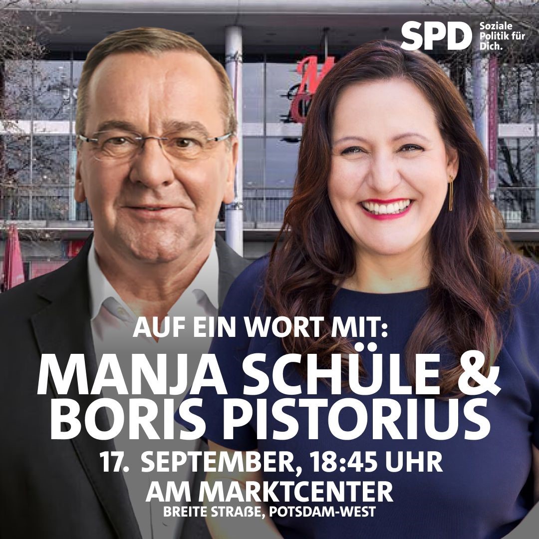 Auf ein Wort mit Boris Pistorius und Manja Schüle – Infostand Potsdam-West